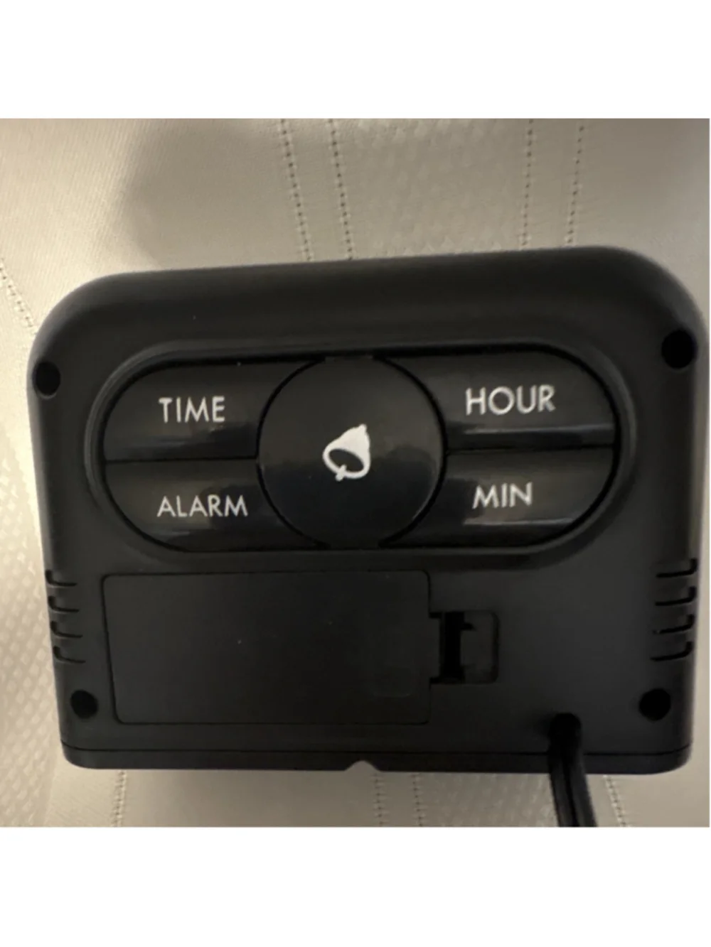 Sharp Digital Alarm Clock Silver Modern Dual USB Charging Snooze Bedroom